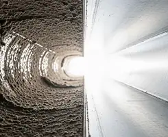 air duct cleaning services showing interior duct system inspection and cleaning in Pembroke Pines, FL